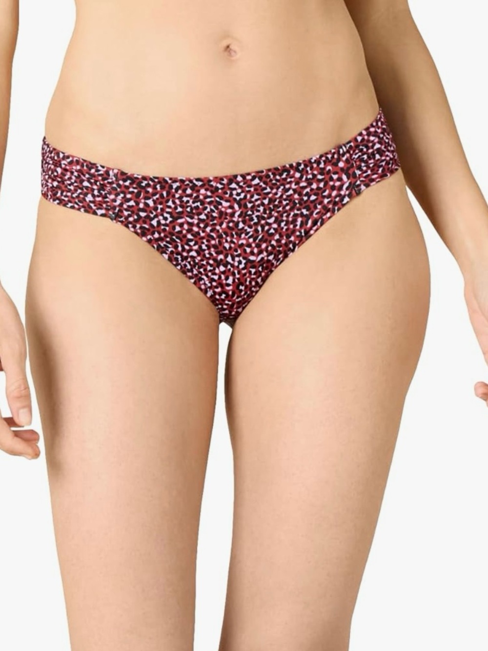 Amazon Essentials Red and Black Leopard-Print Bikini Bottoms XL
